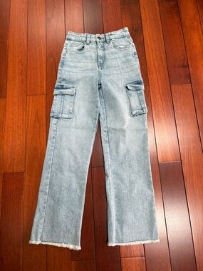 Parasuco Light Wash Cargo Jeans for Girls size 14